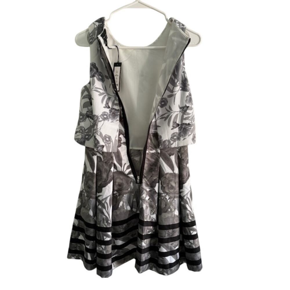 Romeo & Juliet Couture NWT Sleeveless Black White Grey Dress- Size Small - Picture 9 of 10